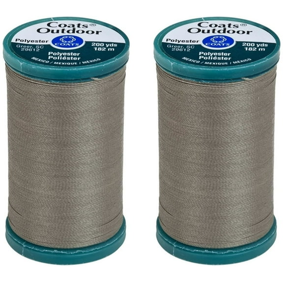Coats Outdoor Living Thread 200yd, Steel (S971-770), 2-pack