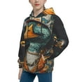 thumbnail image 2 of Pofeuu Hip-Hop Duck Print Kids Pullover Hoodies Warm Thick Hooded Sweatshirt with Packet for Boys Girls-Medium, 2 of 6