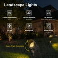 thumbnail image 4 of 12-Pack 3CCT Low Voltage LED Landscape Spotlights, 2700K/3000K/4000K Selectable, 3W 12-24V Outdoor Pathway Lights  CRI90+, Aluminum Housing Landscape Lights for Garden Yard, ETL Listed, Bronze Finish, 4 of 7