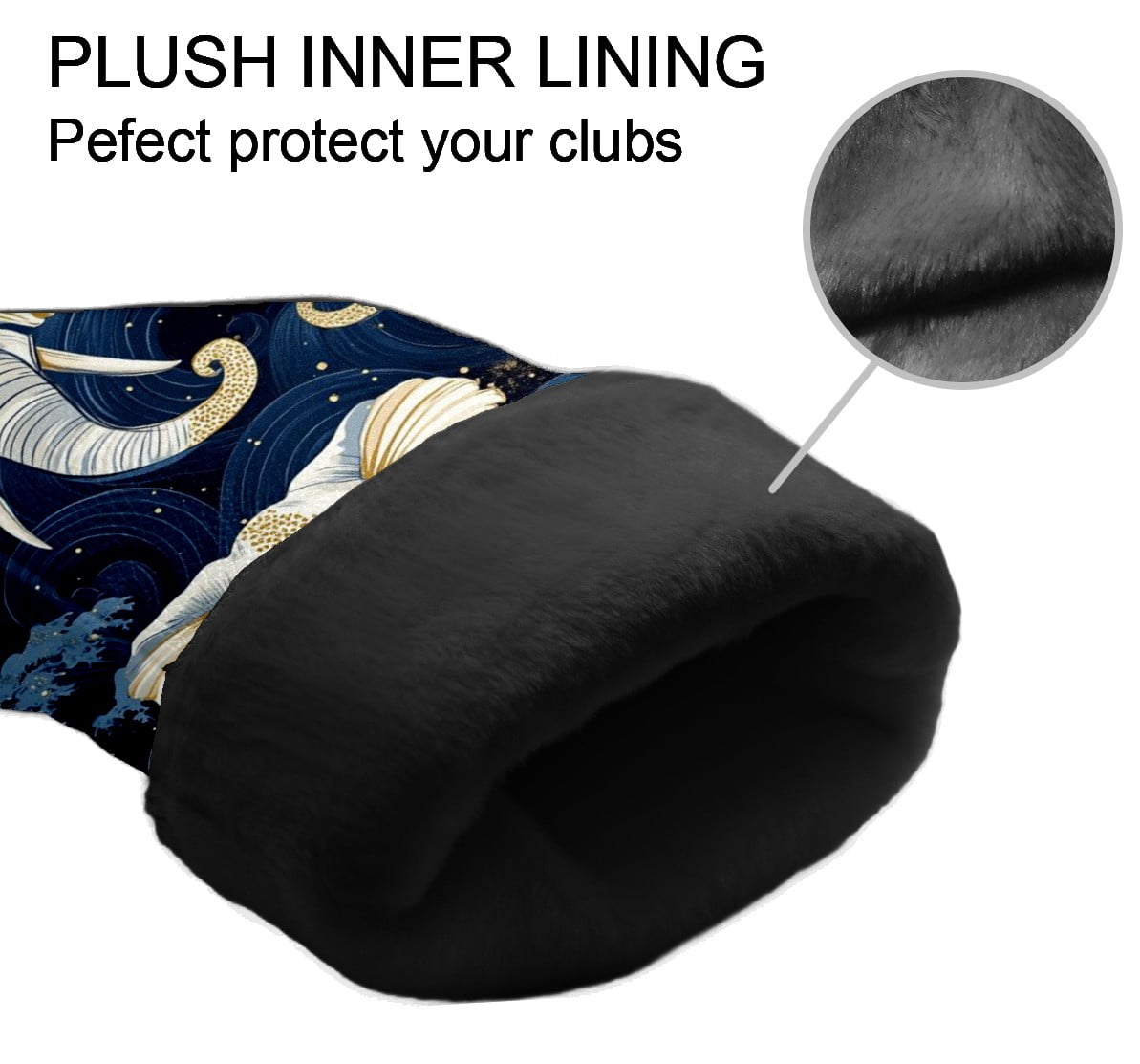 Golf Club Covers PU Leather Waterproof Head Covers for Fairway Woods Hybrids Phnom Penh Elephant Unisex Fits Most Brands