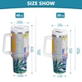 thumbnail image 6 of Yayeee 40oz Stainless Steel Tumbler with Straw and Handle Double-Wall Insulated Travel Water Bottle, Seaside Boat, 6 of 8
