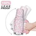 thumbnail image 6 of 40oz Fashion Leopard Pattern Stainless Steel Flip Straw Tumbler Spill Proof Travel Cup Double Wall Vacuum Insulated Coffee Mug with Top Handle, 6 of 6