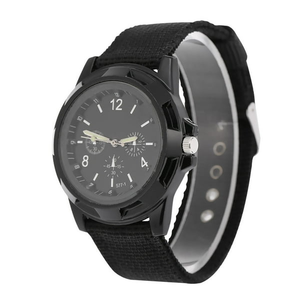 Reloj Militar Con Cinturón Tejido Con Cinturón De Tela, Relojes De Pulsera Militares Deportivos Impermeables Para Hombres, Configuración Fácil De Tiempo Preciso Para Uso Diario