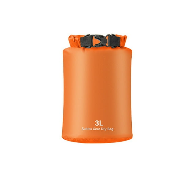Soidarity Bolsa seca impermeable, sacos de cosas, paquete de almacenamiento de ropa, gran capacidad, canotaje, kayak, Camping, vela, canoa, Ropa Deportiva, Zapatos Naranja/3L