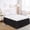 🥝 Black_New#105, variant on Solid Color Elastic Bed Skirt • Wrap Style Bed Skirt with Hidden Elastic Band • Soft Breathable Fabric • Easy Fit Bed Base Cover • Stylish Bedroom Décor