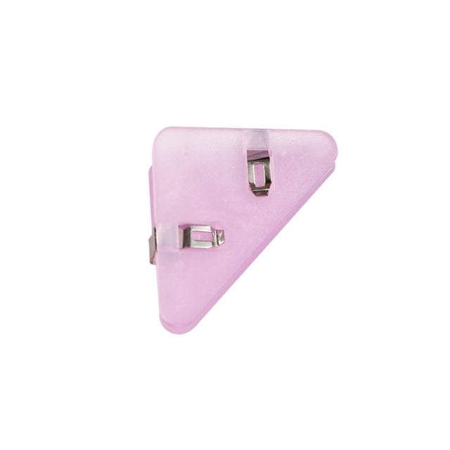 Corner Paper Clips, 1.53x2.04 Inch,Triangular Transparent File Corner Clip,Translucent Colored Paper Clips, Cute Plastic Bunder Clip for Office,Prevent Book Corner Curling,Holds to 40 Sheetes(Pink)