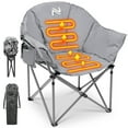 thumbnail image 3 of NAIZEA Oversized Heated Camping Chair, Patio Lounge Chairs with 3 Heat Levels, Portable Folding Heated Chair Round Moon Saucer Folding Lawn Chair Outdoor Chair for Camping, Lounge Patio, 3 of 11