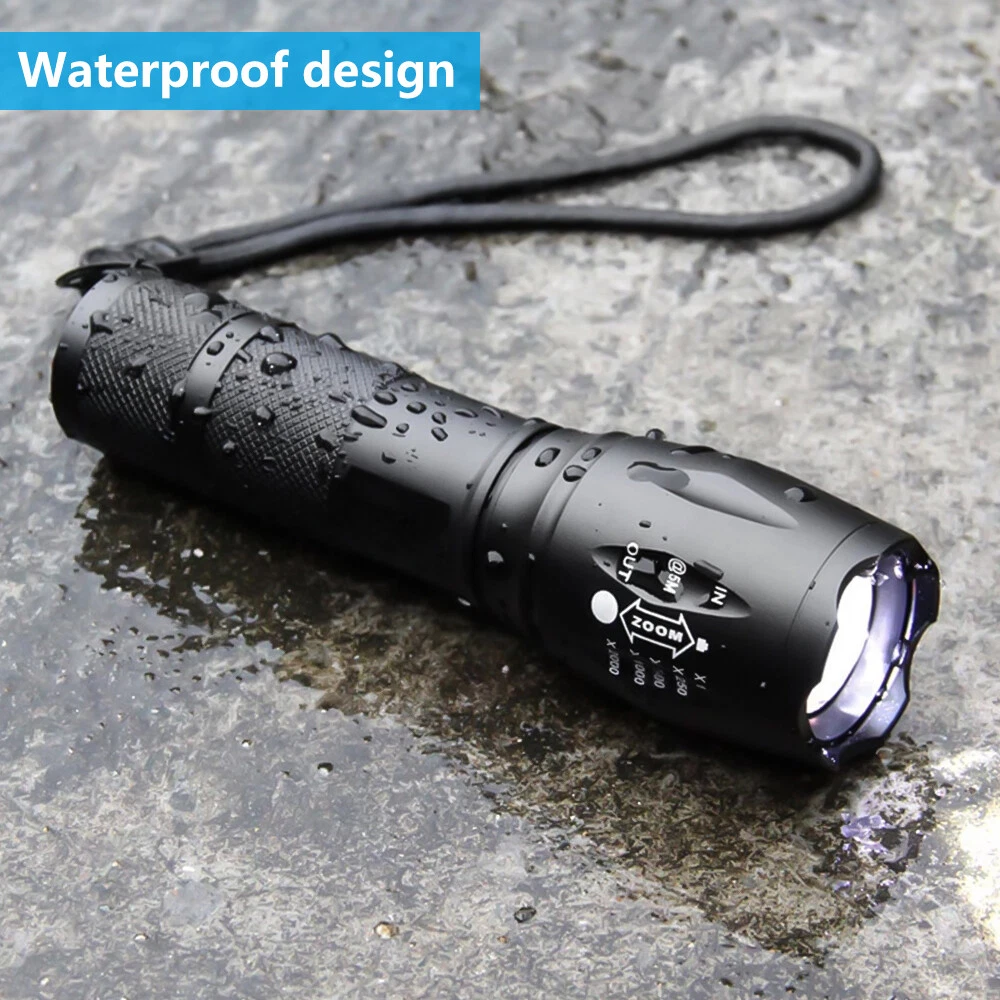 12 Pack Super-Bright 90000LM LED Tactical Flashlight 5 Modes Zoomable Torch Light
