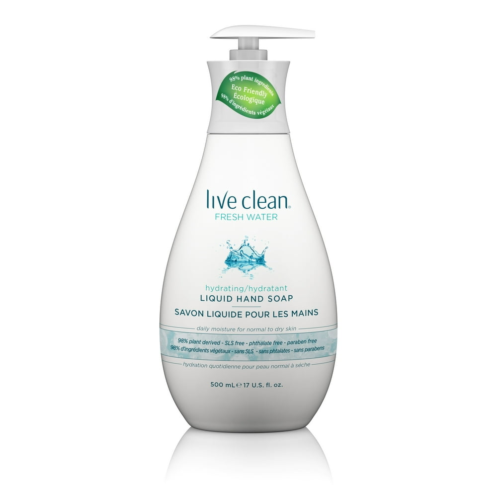 Live Clean Fresh Water Moisturizing Liquid Hand Soap, 17 oz. Bottle