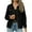 *Black, variant on Womens Faux Suede Jacket, Elegant Casual Fashion Slim Button Up Coat Green,Womens Plus S