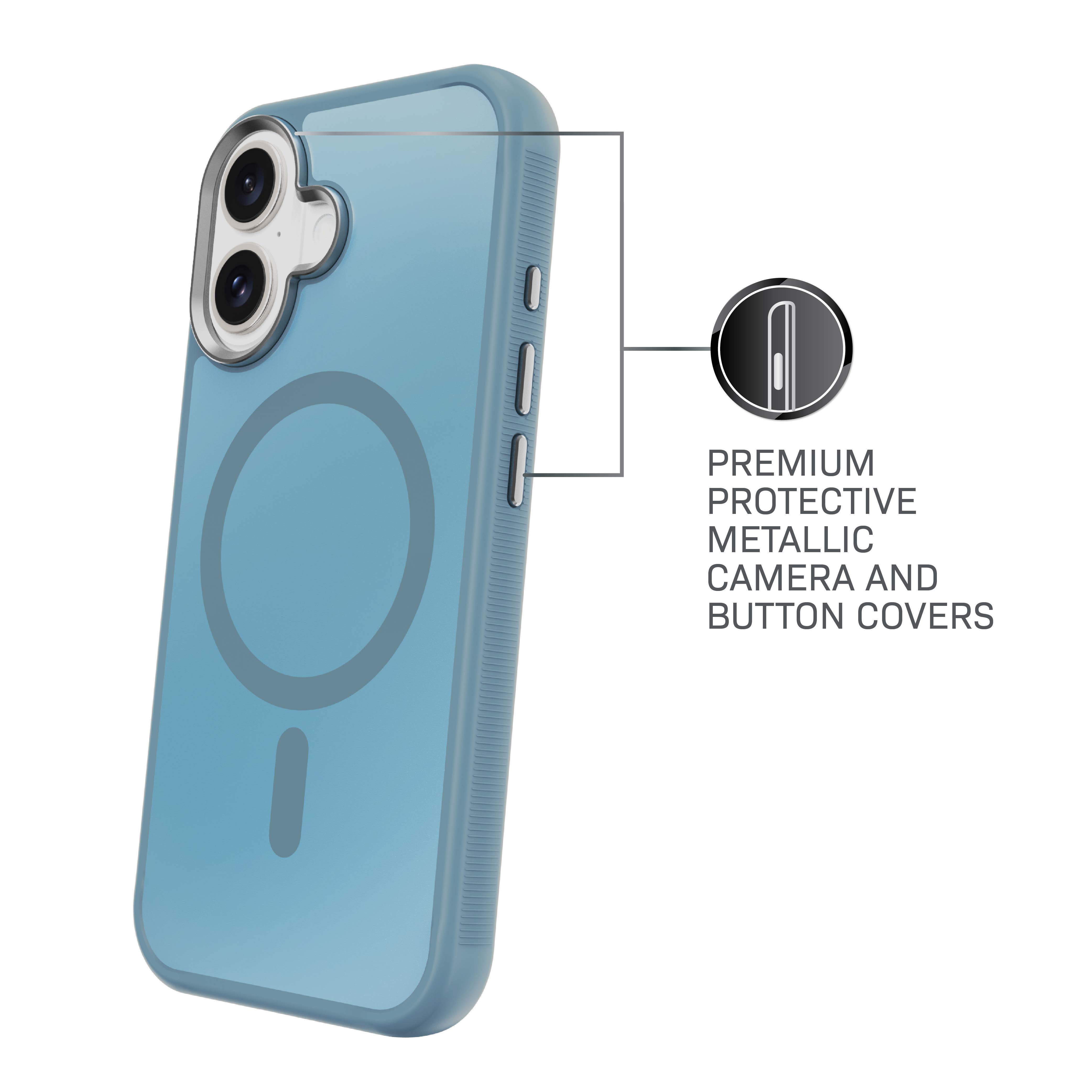 Body Glove Reflector Phone Case for iPhone 17, MagSafe Compatible - Metallic Seafoam
