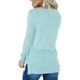 thumbnail image 3 of Frontwalk Ladies Sweatshirt Long Sleeve Pullover Crew Neck T-shirt Sport Round Collar Tops Solid Color Sky Blue 5XL, 3 of 9