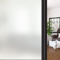 HIDBEA Frosted Privacy Window Film, Vinyl, White, 17.5 x 78 inches
