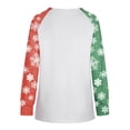 thumbnail image 4 of LEEYNEER Merry Christmas Color Womens Loose Pattern Long Sleeve Round Neck Tops T-Shirt, 4 of 4