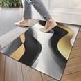 thumbnail image 4 of Black White Marble Gold Wave Pattern Door Rugs,Washable Non Slip Door Mats Indoor,Decorative Door Mats,Entry Mat Indoor for Entrance,Bedroom,Kitchen,Bathroom,17"x30", 4 of 6