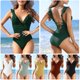 thumbnail image 4 of Traje de baño de una pieza para mujer con volantes y cuello en V profundo sin espalda Abanopi Traje de baño, 4 of 7