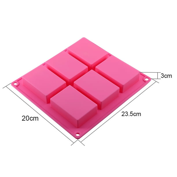 Molde de Silicona para Hornear NikouMX Molde para Velas de Jabón 6 Cavidades