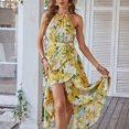 thumbnail image 3 of Vestido, vestido con estampado floral, vestido lencero de poliéster, vestido con cordones, confiable y duradero, 3 of 9