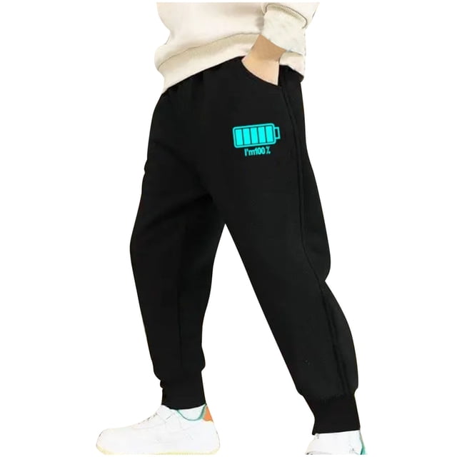 Odeerbi 8-15 Años Niños Algodón Pantalones de Deporte Deportivo Entrenamiento Pantalones de Jogger Lindos Joggers Informales Impresos