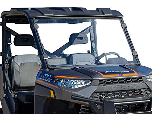 Hard Coated for Long Life! 2016+ SuperATV Heavy Duty Scratch Resistant Vented Full Windshield for Polaris Ranger Full Size 570 