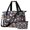 Halloween Ghost Berry Branch Pattern, variant on Black Halloween Pumpkin Faces Gym Duffel Bag 2 Piece Set, Carry on Luggage with Shoe Compartment & Toiletry Bag, USB Charging Port Gifts for Women Men,18.5 X 8.7 X 14.2 Inches