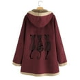 thumbnail image 4 of Camiseta de manga larga para mujer a la moda, blusa con estampado de invierno, abrigo con bolsillo y capucha, Tops Fridja  po3537, 4 of 4