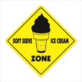 thumbnail image 1 of SignMission X-SOFT SERVE ICE CREAM 12 x 12 in. Zone Xing Crossing Sign - Soft Serve Ice Cream, 1 of 1