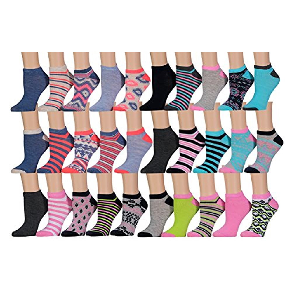 Wholesale Socks Deals 30 Pairs of WSD Womens Ankle Socks, Low Cut