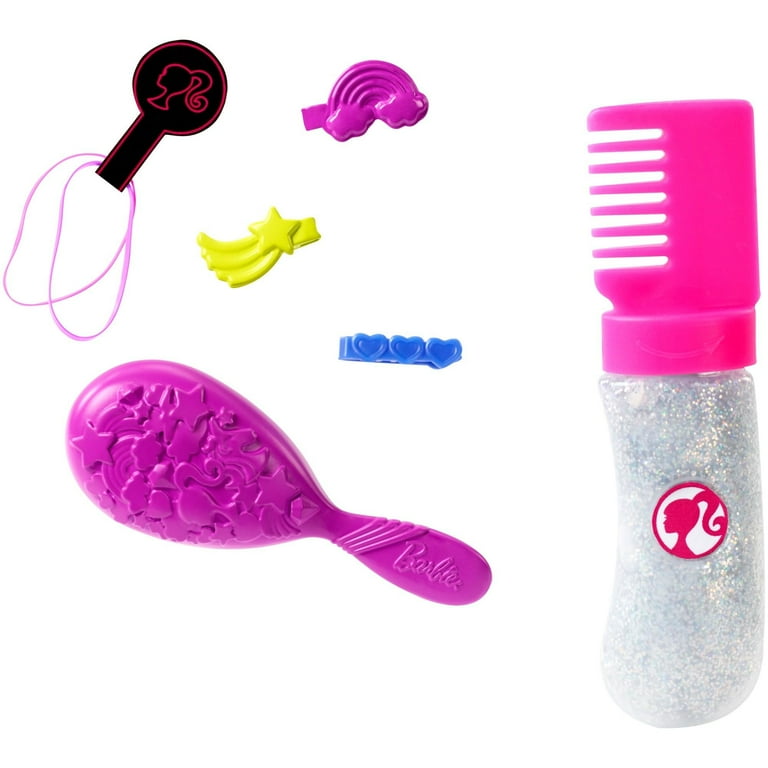 Barbie Rainbow Sparkle Hair Doll Styling Playset with