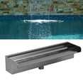 thumbnail image 1 of Waterfall Pool Fountain, Stainless Steel Pool Waterfall Spillway with Connector, Large and Wide Opening Waterfall Water Feature Spout Pool Spillway for Outdoor Fountain Landscape, 1 of 7