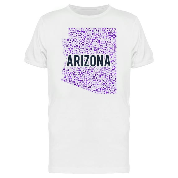 Colourful Dotted Map Of The State Of Arizona. Tee Men's -Image by Shutter