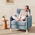 thumbnail image 3 of BedLuxury 31’’ High Back Accent Chair with Thick Cushion,Chenille sofa with Supportive Armrests for Living Room and Small Spaces,Blue, 3 of 9
