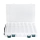 thumbnail image 3 of Caja de almacenamiento de señuelos, soporte de plástico para señuelos de pesca de doble cara, diseño aerodinámico Jadeshay A, 3 of 8