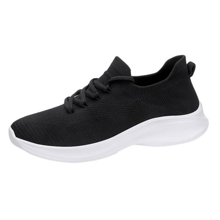 

PLLFRLRT Walking Shoes for Men Summer Lightweight Athletic Shoes Non Slip Walking Sneakers Lace Up Trail Running Shoes Casual Sneakers(Black 10)