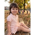 thumbnail image 4 of BemeyourBBs Toddler Baby Girls Back to School Dress Kindergarten Outfits Baby Girl First Day of School Outfit Cute Apple Embroidery Puff Short Sleeve Collared Button Summer Ruffled Dress, 4 of 9