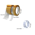 thumbnail image 1 of AKAM 20Mt - Nano Tape + Cinta Doble Cara extrafuerte Cinta Adhesiva Fibra de Vidrio (5cm x 10Mt, 2cm x 10Mt, Nano 3 cm x 1Mt) No mas clavos, Tapetes, Superficies Interiores o Exteriores, Lisas, (3pz), 1 of 6