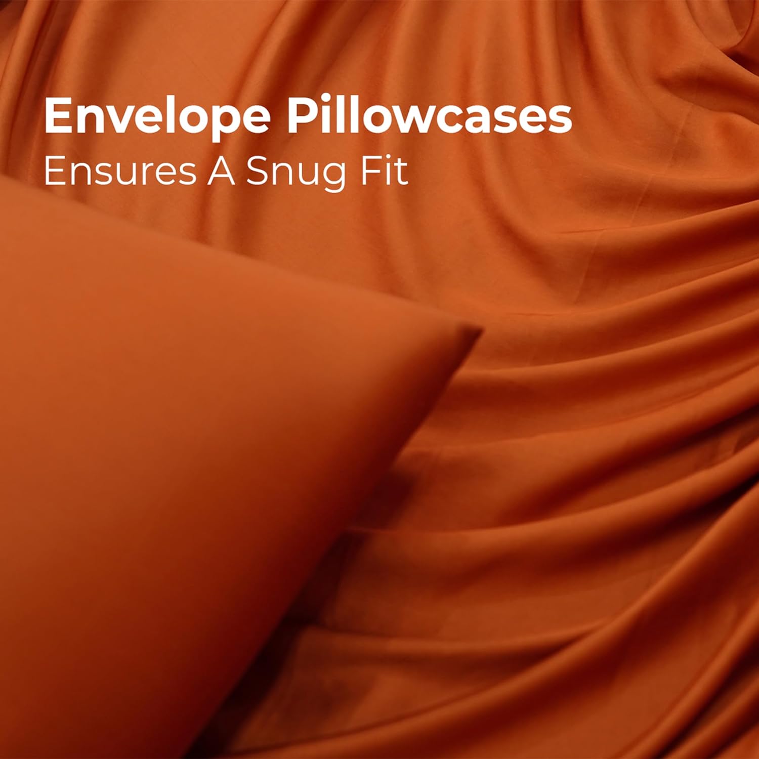 Earthy Threads Queen Sheet Set - 100% Organic Bamboo 4 Piece Set - Luxurious Silky & Soft - Cooling for Hot Sleepers - Hotel Luxury Bed Sheets - 16"inch Deep Pockets (Brunt Orange)
