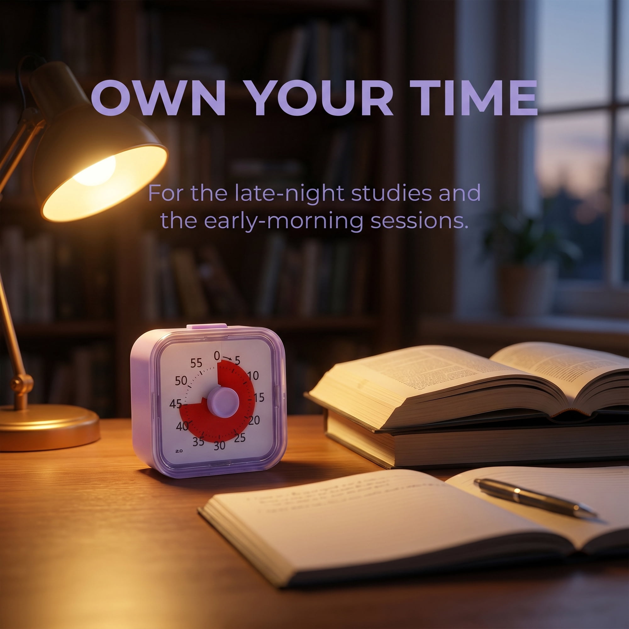Unique Bargains 60 Minute Kitchen Digital Visual Timer for Studying Purple