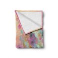 thumbnail image 2 of Purple Soft Flannel Fleece Throw Blanket, Watercolor Style Effect Spring Cherry Blossom Japanese Nature Print, Cozy Plush for Indoor and Outdoor Use, 60" x 80", Marigold and Purple, by Ambesonne, 2 of 6