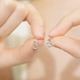 thumbnail image 4 of ZHOU LIU FU PT950 Platinum Gourd Earrings Delicate Lucky Hulu Studs Hollow Design Hypoallergenic Earrings for Women Mom Daughter Birthday Anniversary B0914323, 4 of 6