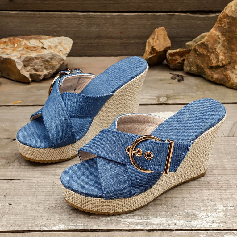 blue dress wedges navy blue wedge dress shoes Renata Espadrille Wedge