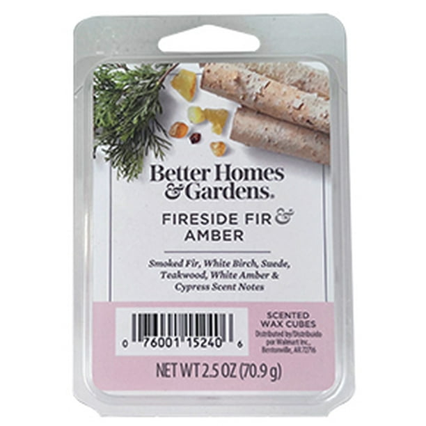 Better Homes & Gardens, Fireside Fir & Amber Scented Wax Melts, 2.5 oz