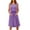 Purple, variant on Aoujea Boho Dresses for Women Casual Solid Color Crewneck Sleeveless Button Loose Dress with Pocket Sleeveless Dresses for Women 20$ & Under Dress