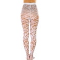 thumbnail image 3 of ToBeInStyle Women's Spandex Sheer Pantyhose w/ Woven Floral Design - White, 3 of 5