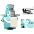 thumbnail image 3 of G-ROCKER Queen Throne Video Gaming Chair Ergonomic Recliner Racing Chair, High Back Swivel Chair with Footrest and Adjustable Backrest, Lumbar Support, Headrest and Cupholders, Cyan White, 3 of 6