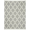 thumbnail image 2 of Nourison Diamond Trellis Shag DMT01 Gray/Ivory Indoor Area Rug - 7'10 x 10'6, 2 of 9