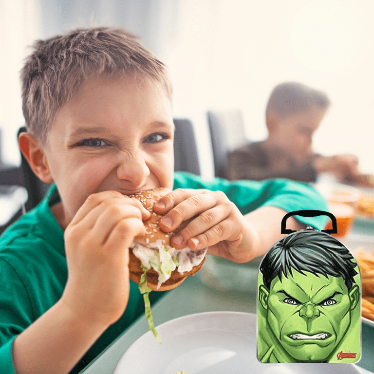 Marvel Avengers Superhero Kids Lunch Box- Hulk Head Shape
