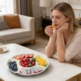 thumbnail image 6 of AYktou Divided Serving Tray, 9 Inch Wheat Straw Round Serving Dishes with 5 Sections, Chips and Dip Serving Bowls for Parties, Unbreakable Fruit Platter Appetizer Plate Snack Candy Dish Platter, 6 of 9