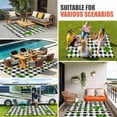thumbnail image 3 of St. Patrick's Day Outdoor Rug 5x8 Ft, Non Slip Washable Area Rug, Spring Lucky Shamrock Black White Plaid Patio Rugs Carpet Runner, Large Floor Mat for Indoor/Outdoor Deck Porch Camping, 3 of 8