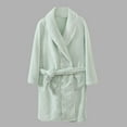 thumbnail image 2 of AINIYS Thickened Flannel Bathrobe Soft Velvet Pajamas Stylish Robes for Home Travel Sleepwear Casual Outs for Ages 4-15 Green 12 Years, 2 of 6